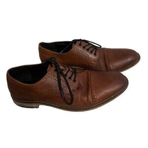 Bar III Men's Size 12M Brown Business Casual Leather Oxford Shoes~ Parker-42101